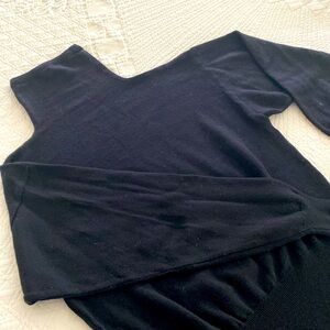 Vintage merino wool mock neck sweater M